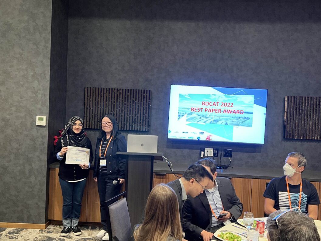 Sahara won the best paper award at BDCAT 2022 conference!